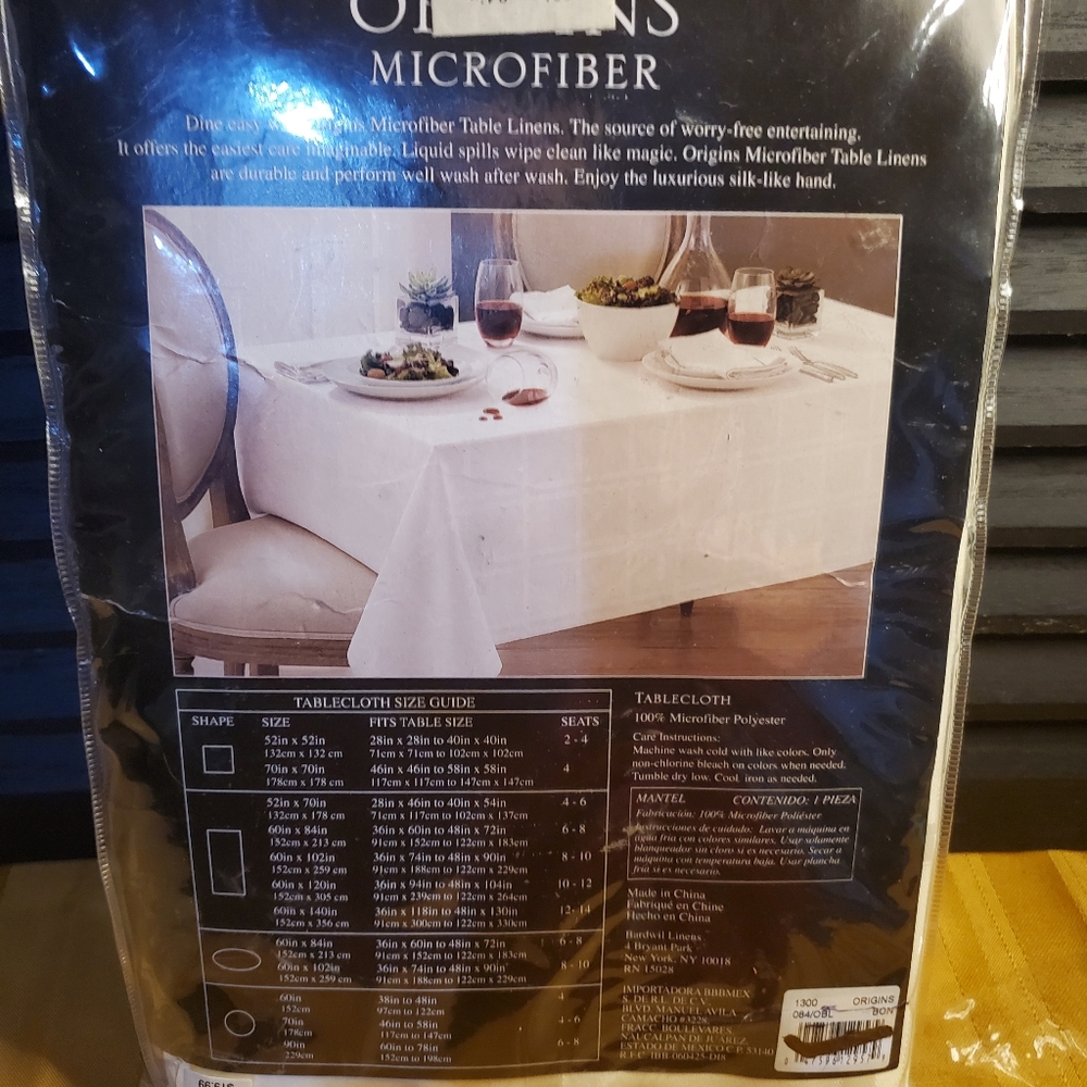 Tablecloth microfiber